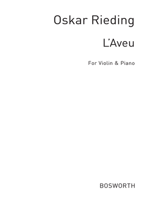 Book cover for L'Aveu Op.38