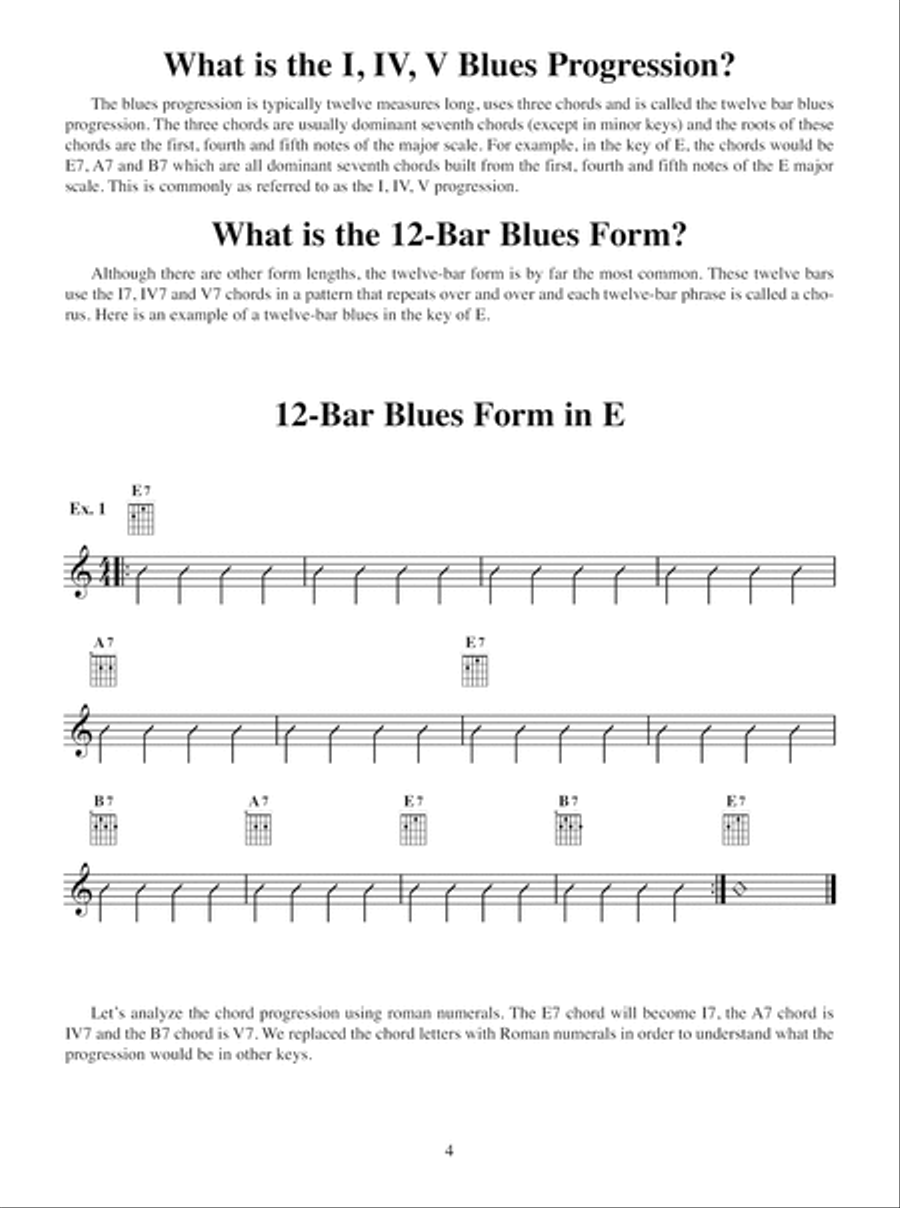 Playing the Blues: Blues Rhythm Guitar (USC) Electric Guitar scores gallery preview page 5