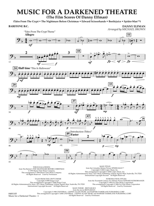 Music for a Darkened Theatre (The Film Scores of Danny Elfman) (arr. Brown) - Baritone B.C.