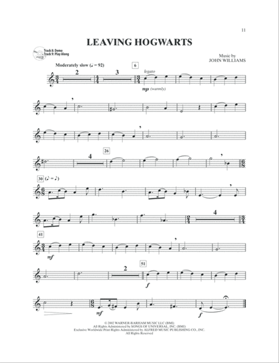 Harry Potter Instrumental Solos Trumpet Solo scores gallery preview page 6