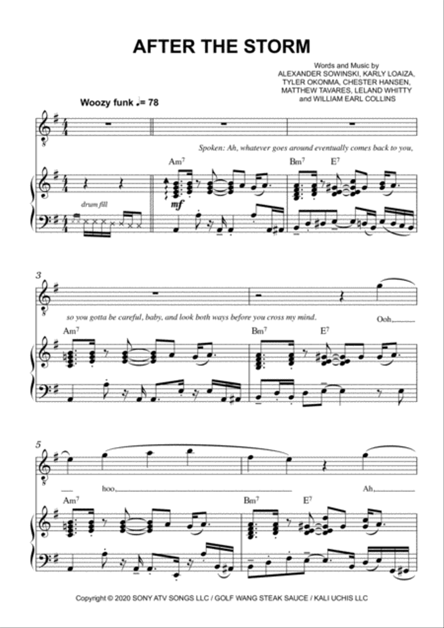 After The Storm Voice scores gallery preview page 1