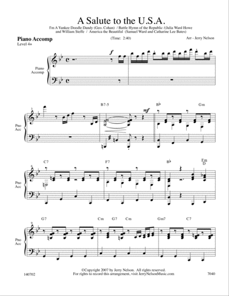 Salute to the USA (Arrangements Level 3-5 for CLARINET + Written Acc) Clarinet Solo scores gallery preview page 5