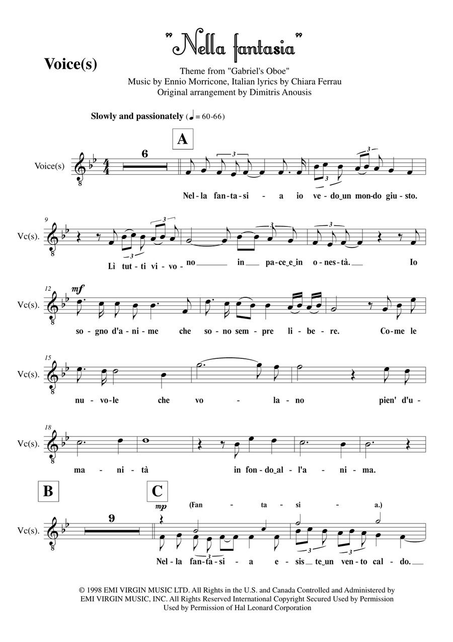 Nella Fantasia Vocal Duet scores gallery preview page 3