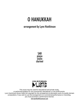 O Hanukkah (SAB + piano, violin, clarinet)