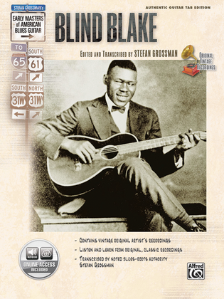Book cover for Stefan Grossman's Early Masters of American Blues Guitar: Blind Blake