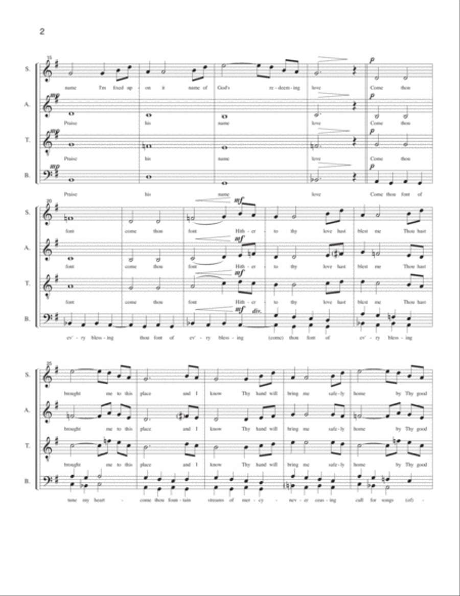 Two American Hymns 4-Part scores gallery preview page 3