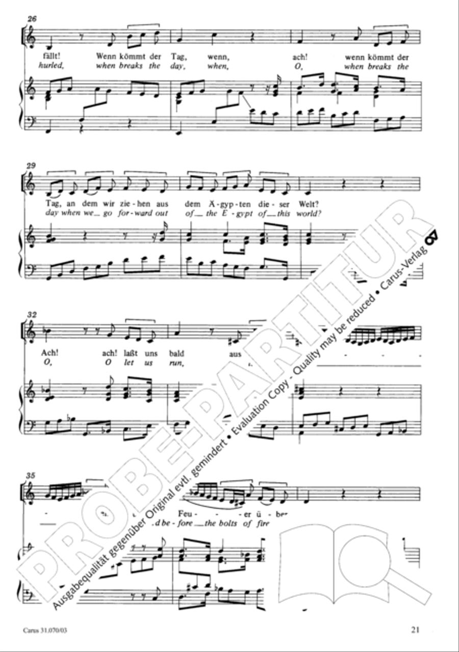 Watch now, praying, praying, watch now (Wachet! betet! betet! wachet!) 4-Part scores gallery preview page 25