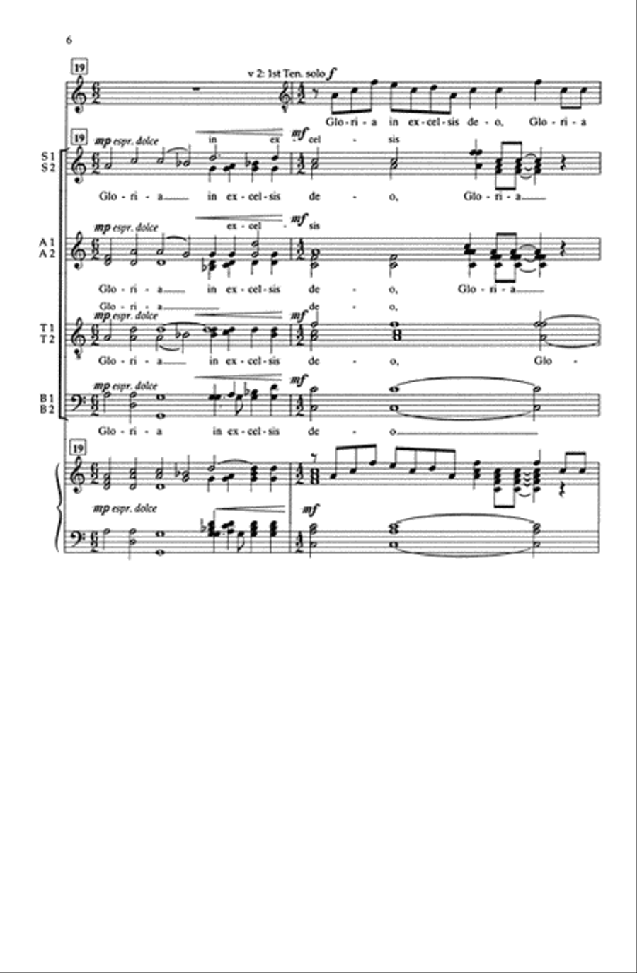 Gloria - SSAATTBB SSAATTBB scores gallery preview page 5