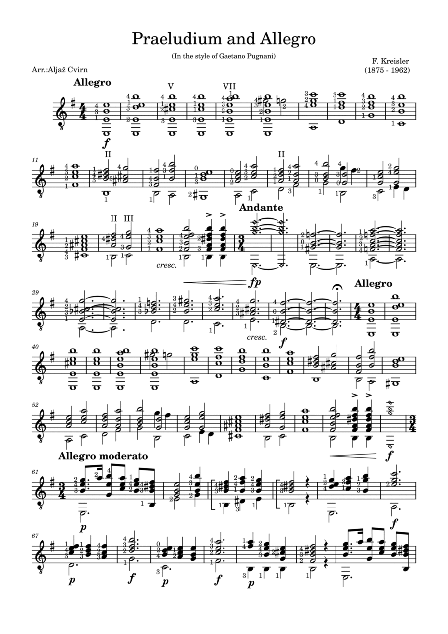 Praeludium & Allegro String Duet scores gallery preview page 1