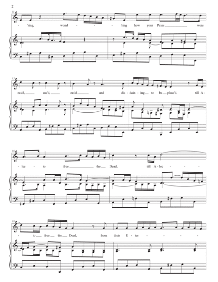 PURCELL: Musick for a while (transposed to A minor) Voice scores gallery preview page 3