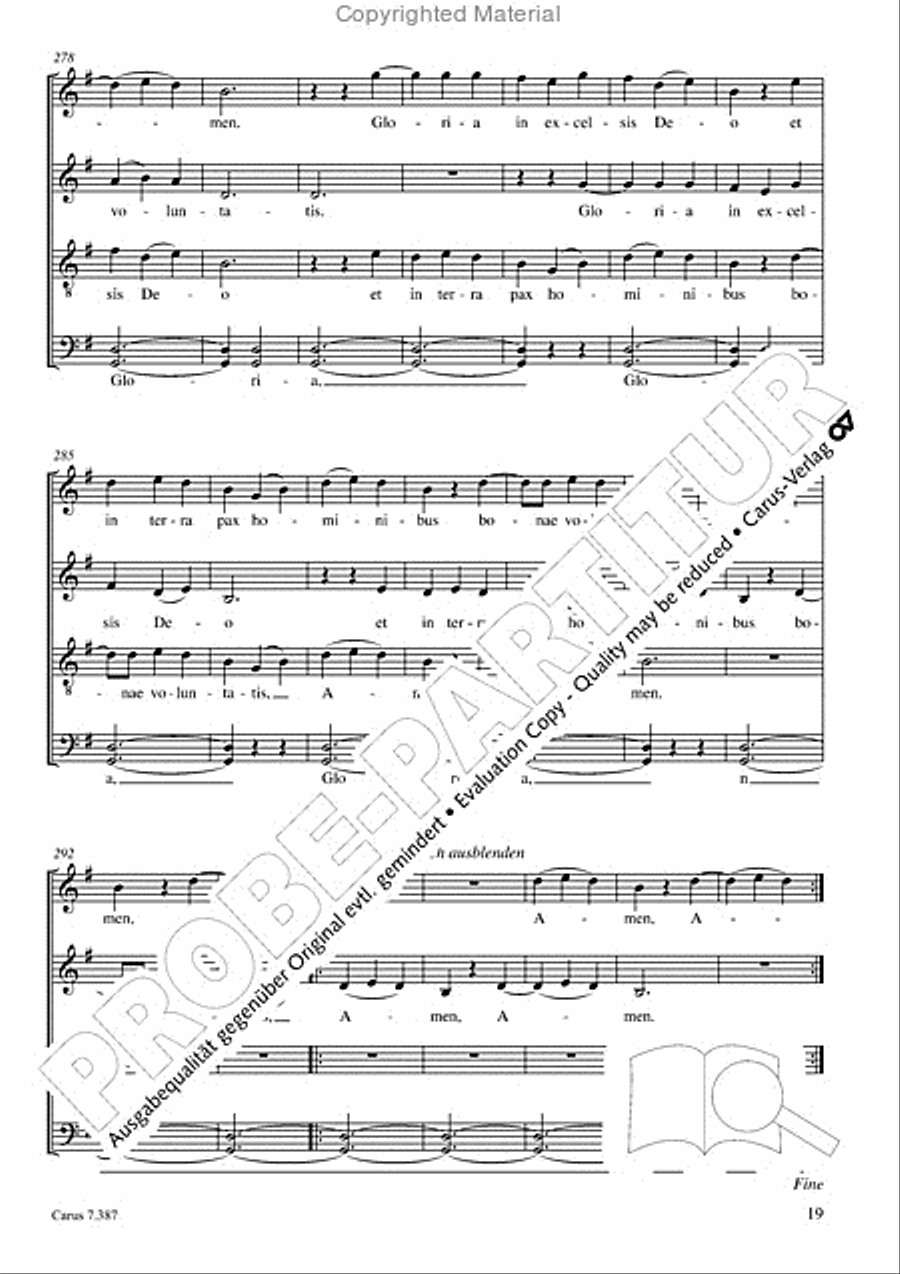 O Freude uber Freude 4-Part scores gallery preview page 20