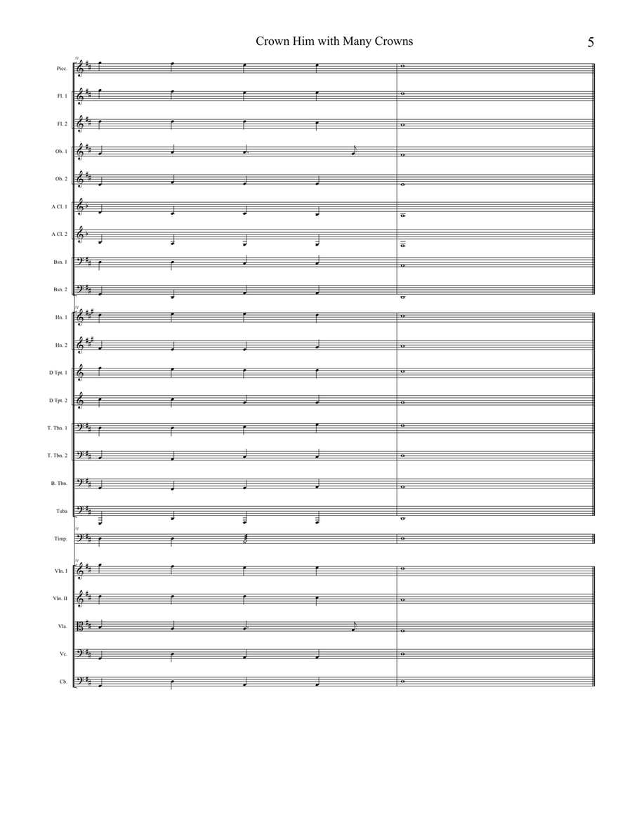 Crown Him with Many Crowns Full Orchestra scores gallery preview page 5