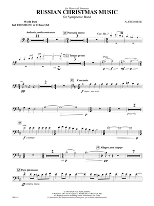 Russian Christmas Music: (wp) 2nd B-flat Trombone B.C.