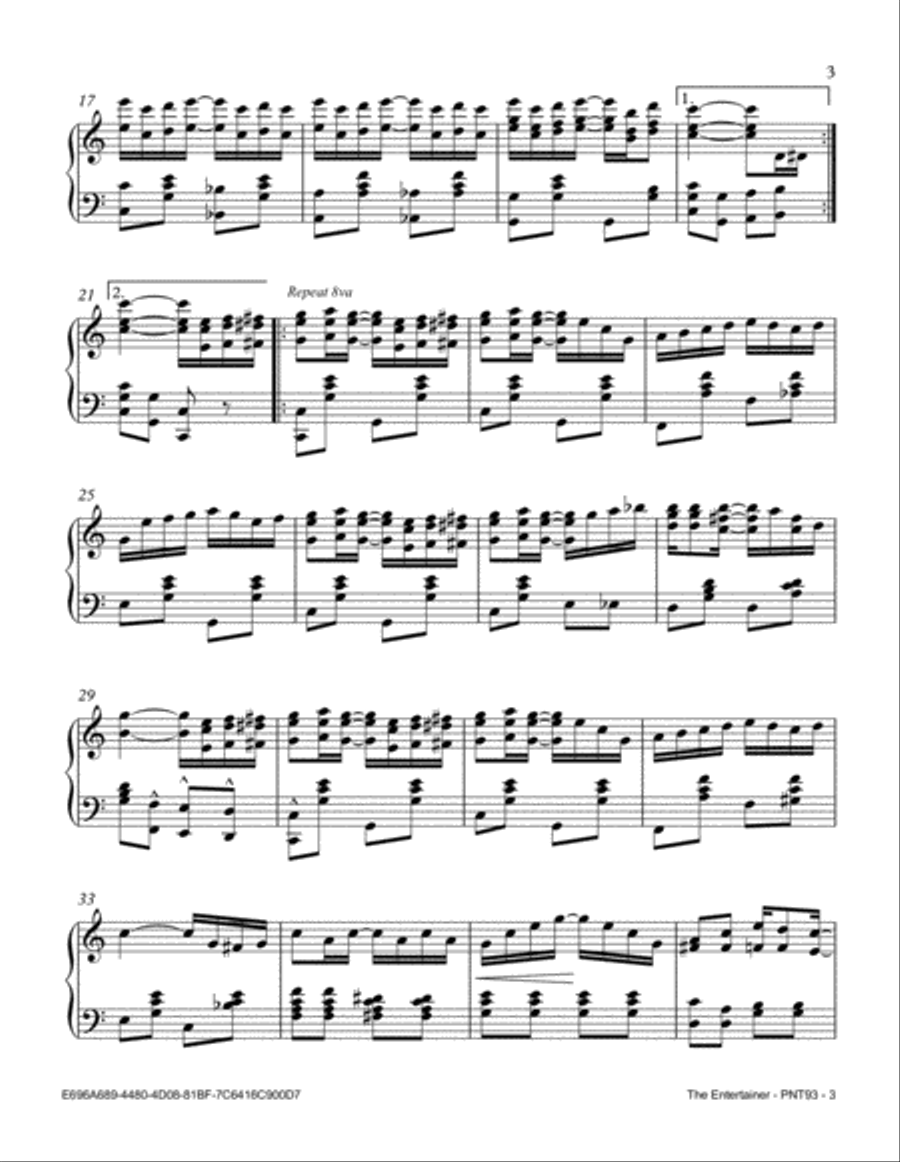 The Entertainer The Entertainer Piano Solo scores gallery preview page 3