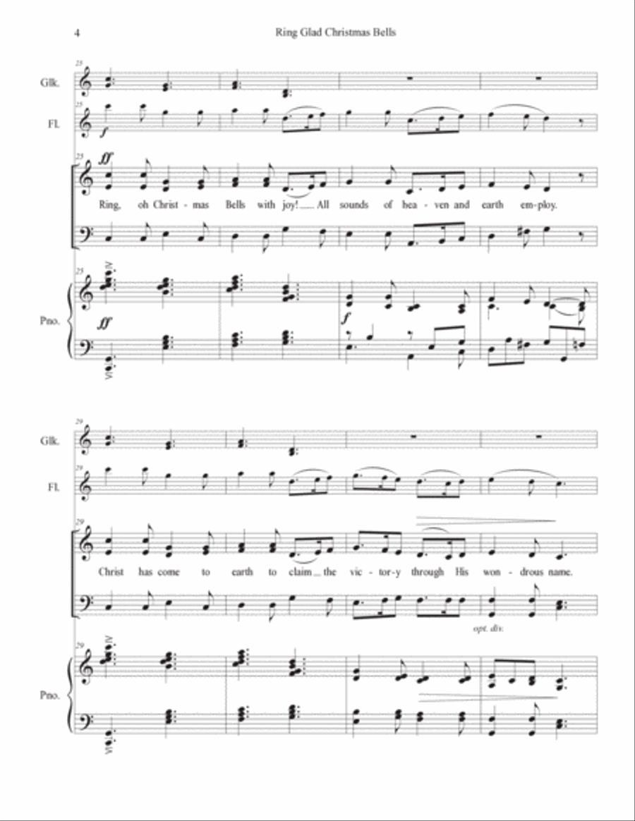 Ring Glad Christmas Bells 3-Part scores gallery preview page 5