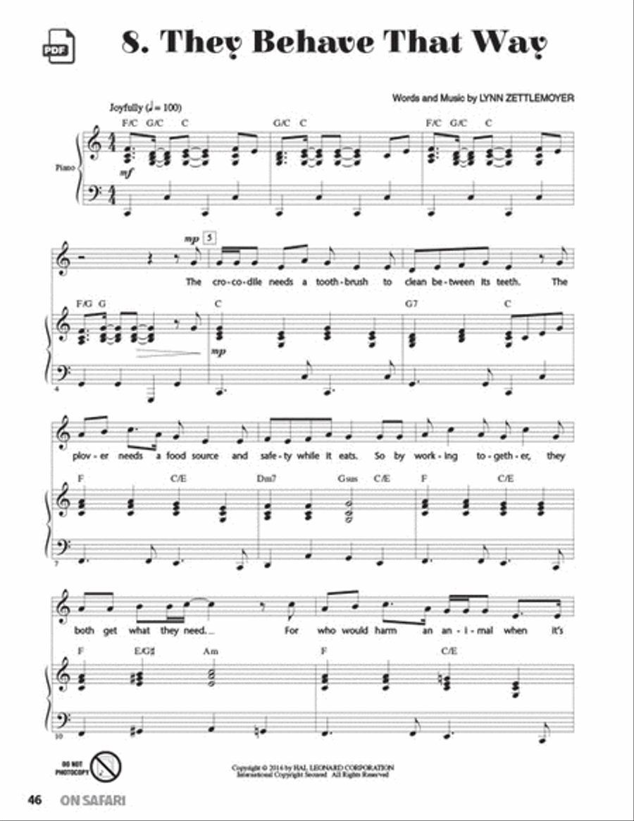 On Safari Choir scores gallery preview page 7