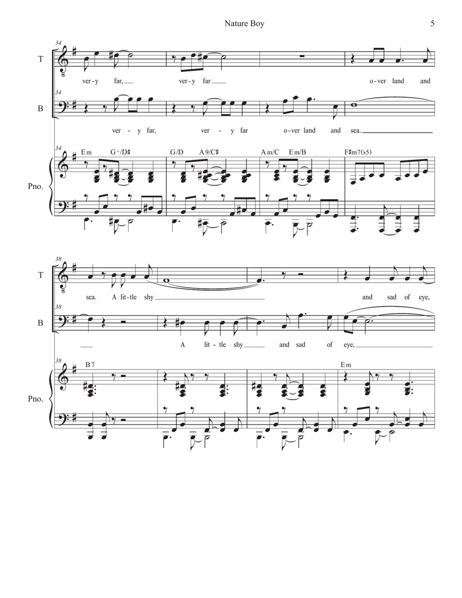 Nature Boy Tenor Voice scores gallery preview page 5