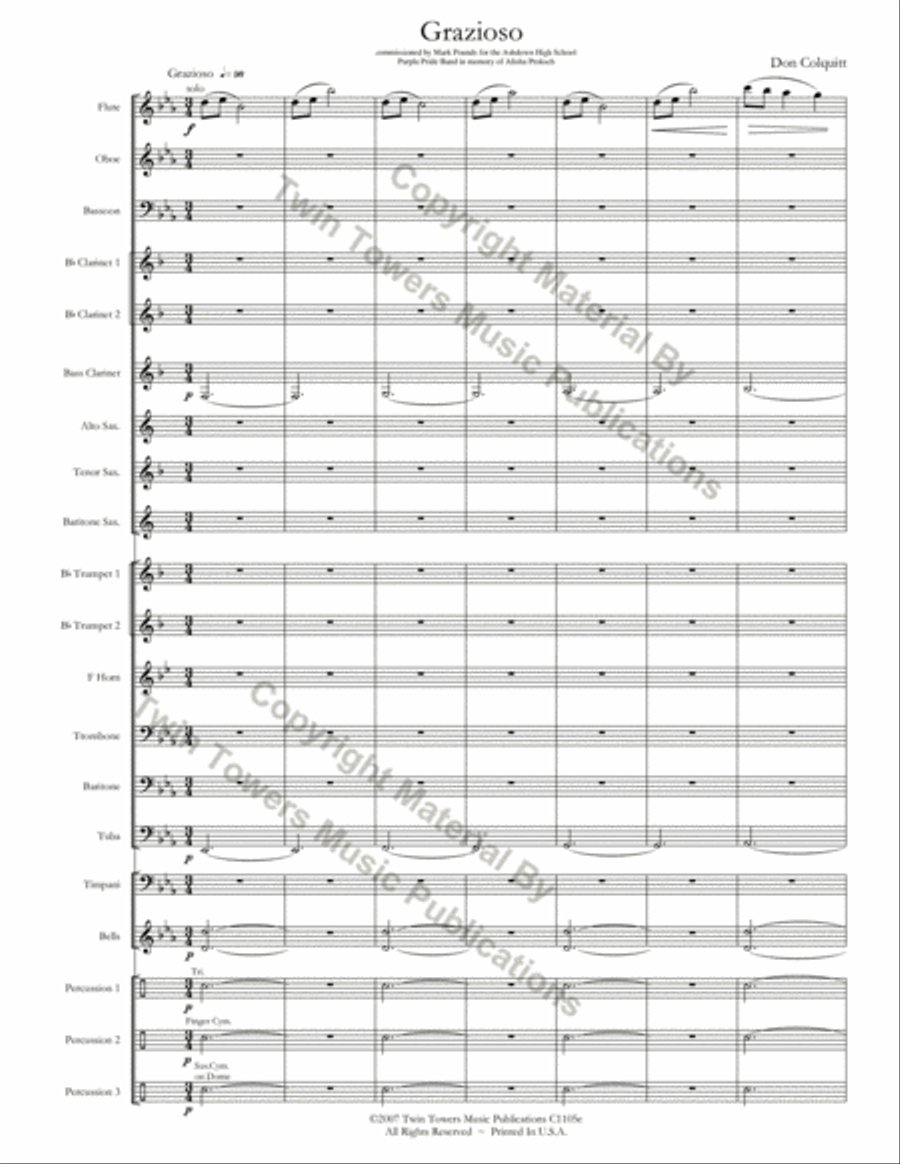 Grazioso Concert Band scores gallery preview page 3