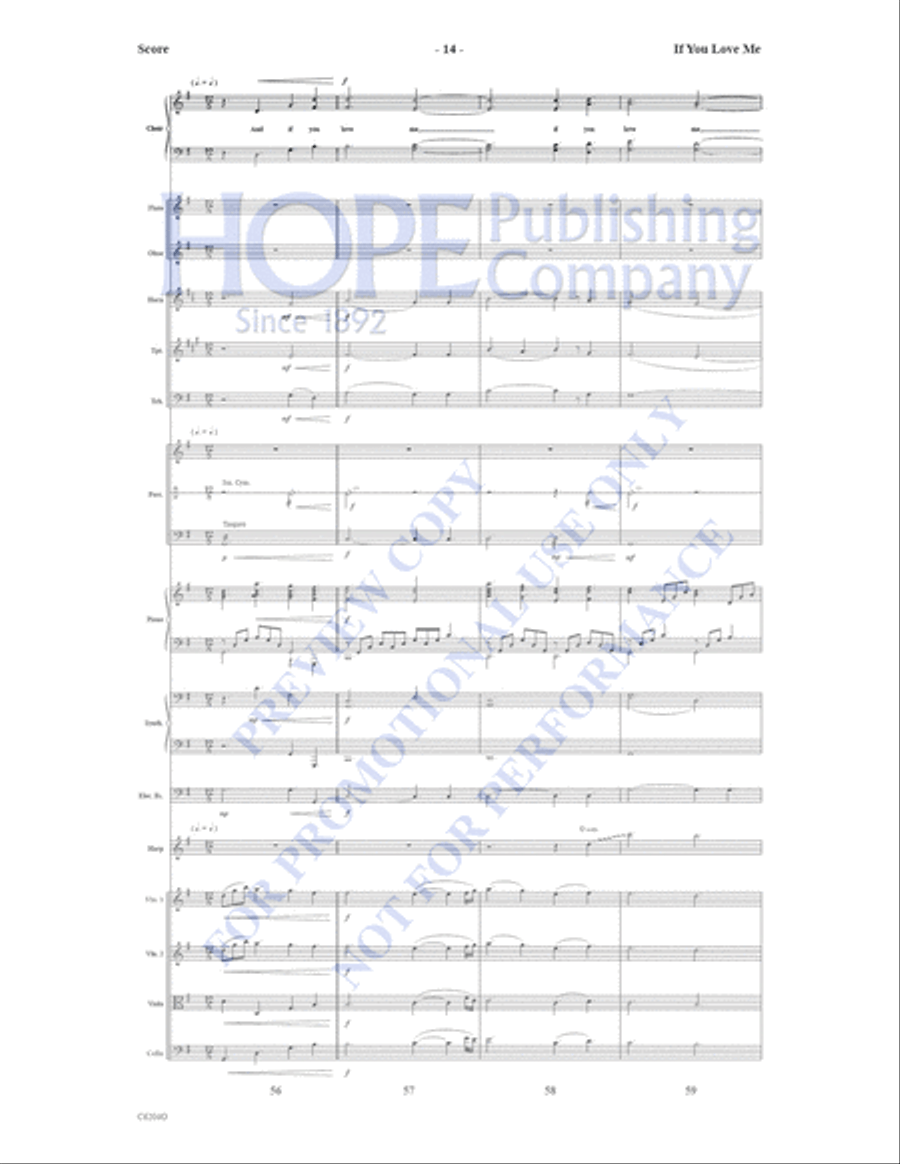 If You Love Me Choir scores gallery preview page 15
