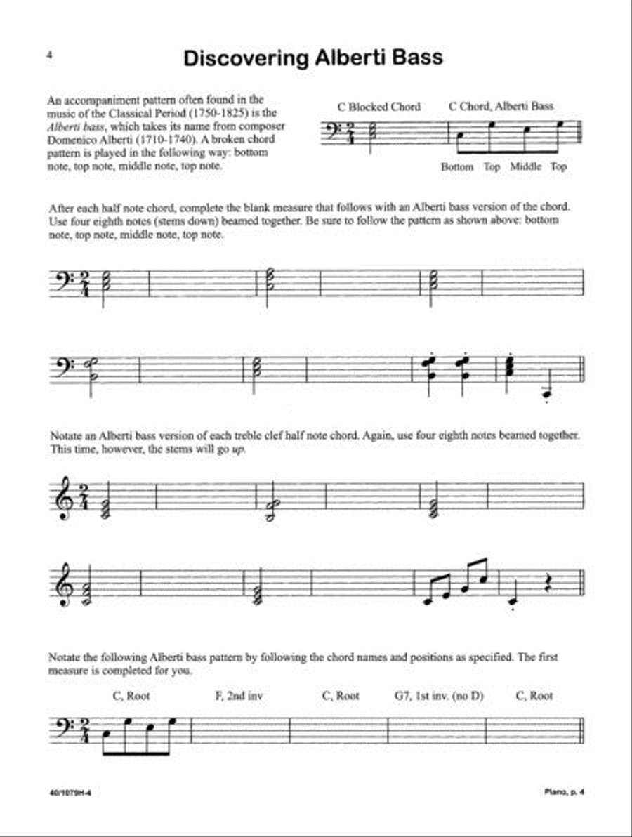 Piano Discoveries Theory Book 3 Piano Method scores gallery preview page 4