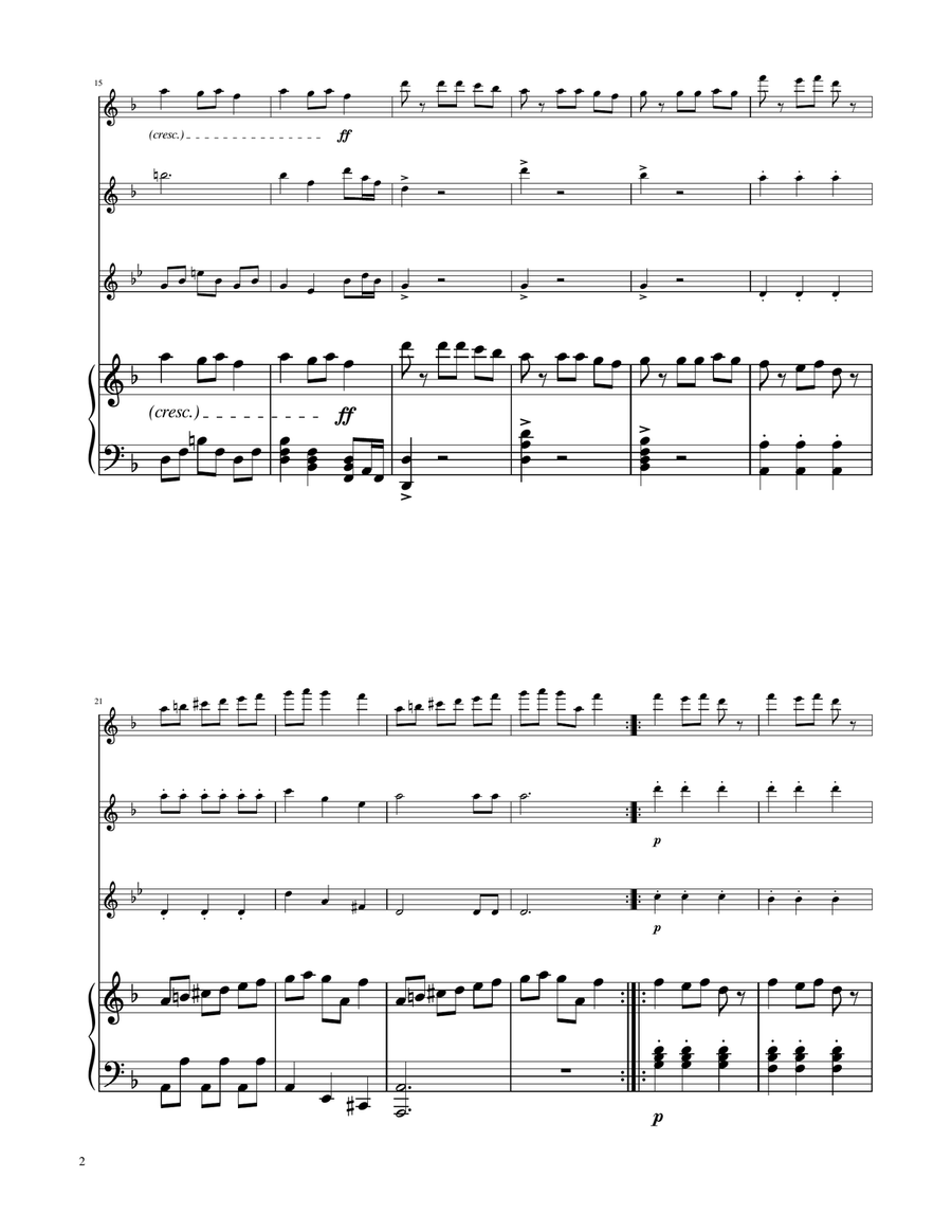 Carol of The Bells - Flute Trio Flute Trio scores gallery preview page 2