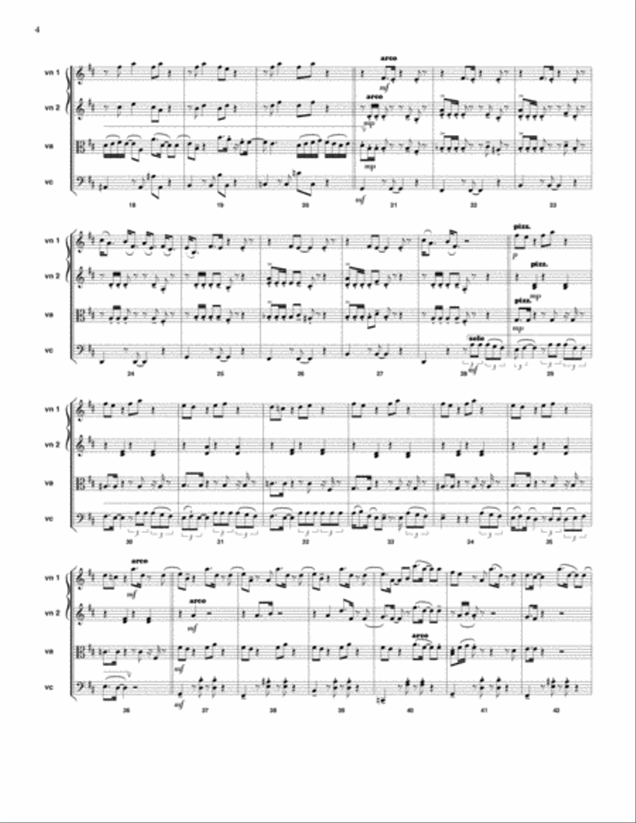 thank u, next (from the Netflix series Bridgerton) - Full Score String Quartet scores gallery preview page 2