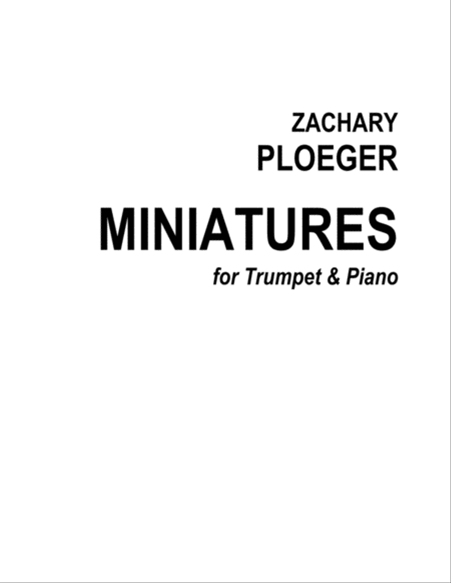 Miniatures for Trumpet and Piano Trumpet Solo scores gallery preview page 3