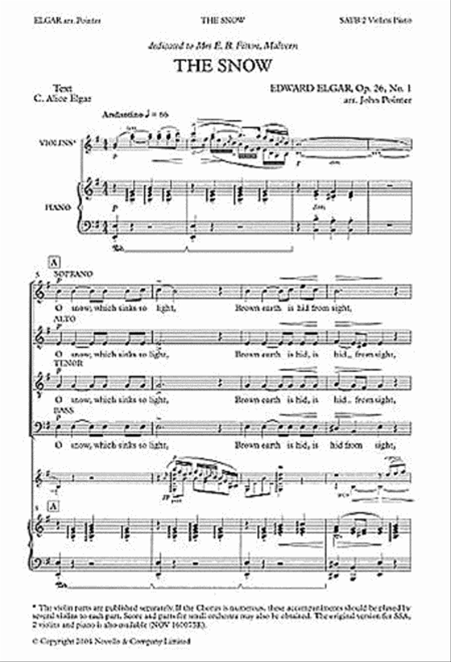 The Snow 4-Part scores gallery preview page 1