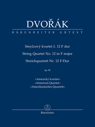 Book cover for String Quartet no. 12 in F major, op. 96 "American Quartet"