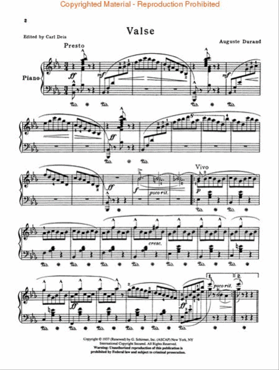Valse in E Flat, Op. 83 Piano Solo scores gallery preview page 2