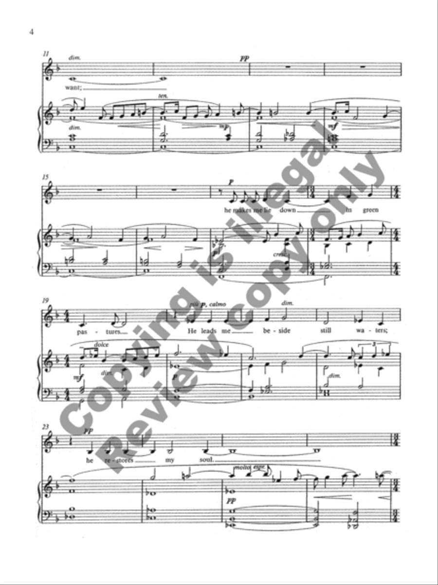 Psalm 23 Medium Voice scores gallery preview page 10