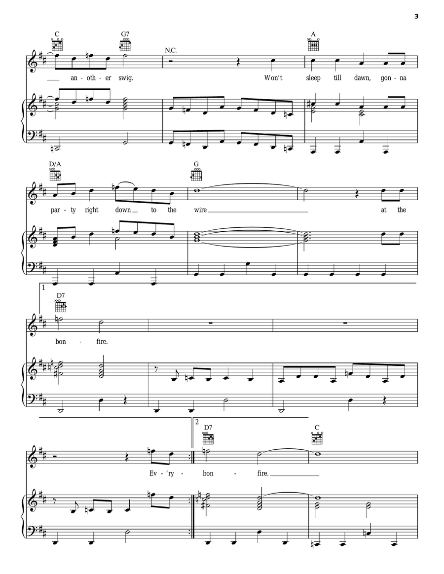 Bonfire Bonfire Acoustic Guitar scores gallery preview page 3
