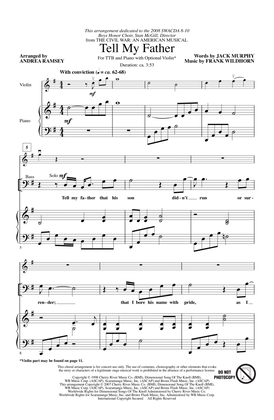Tell My Father (from The Civil War: An American Musical) (arr. Andrea Ramsey)