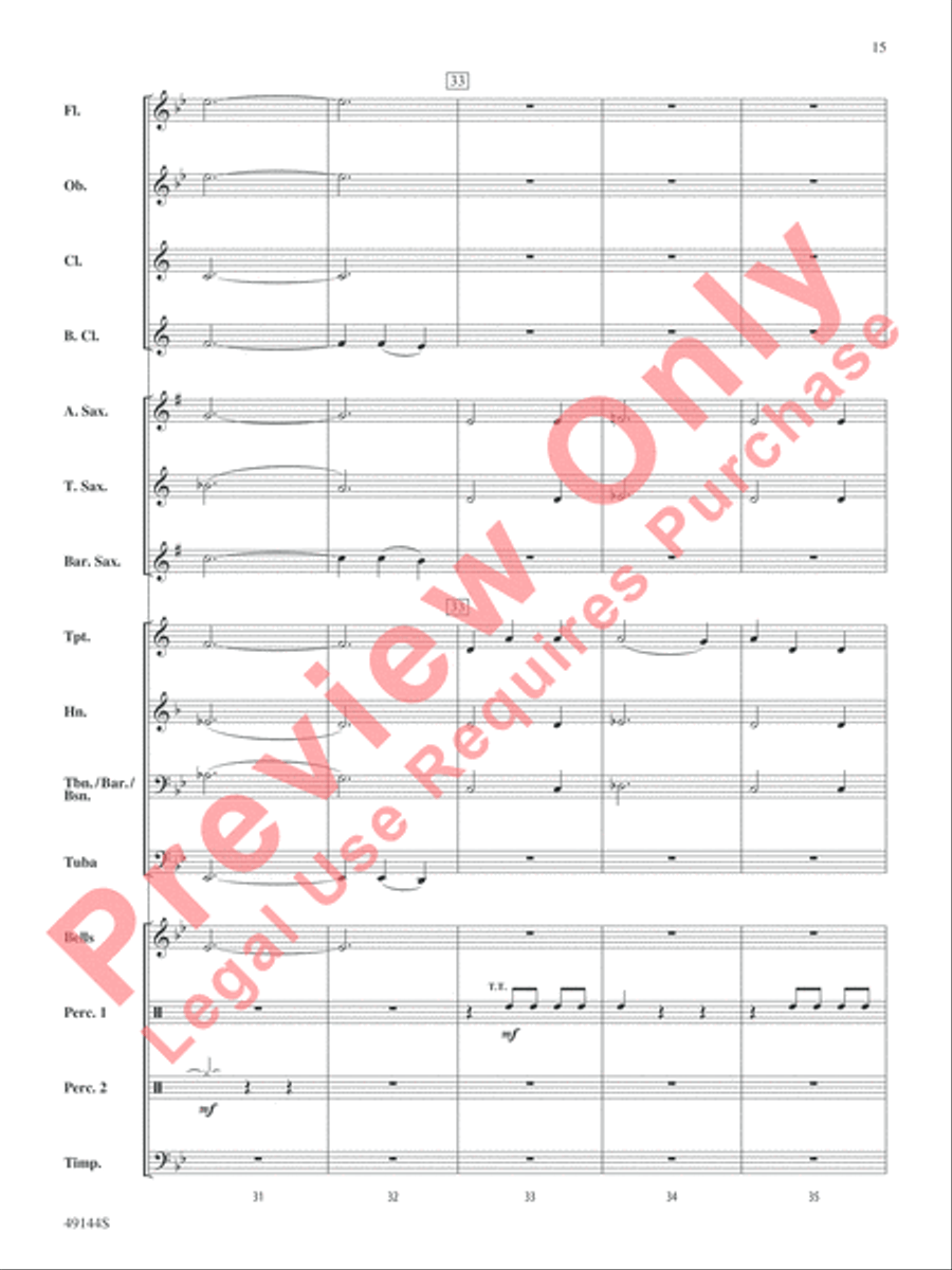 Asteroids Concert Band scores gallery preview page 16