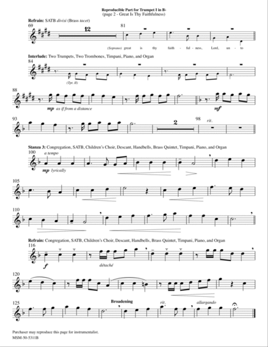 Great Is Thy Faithfulness Choir scores gallery preview page 5