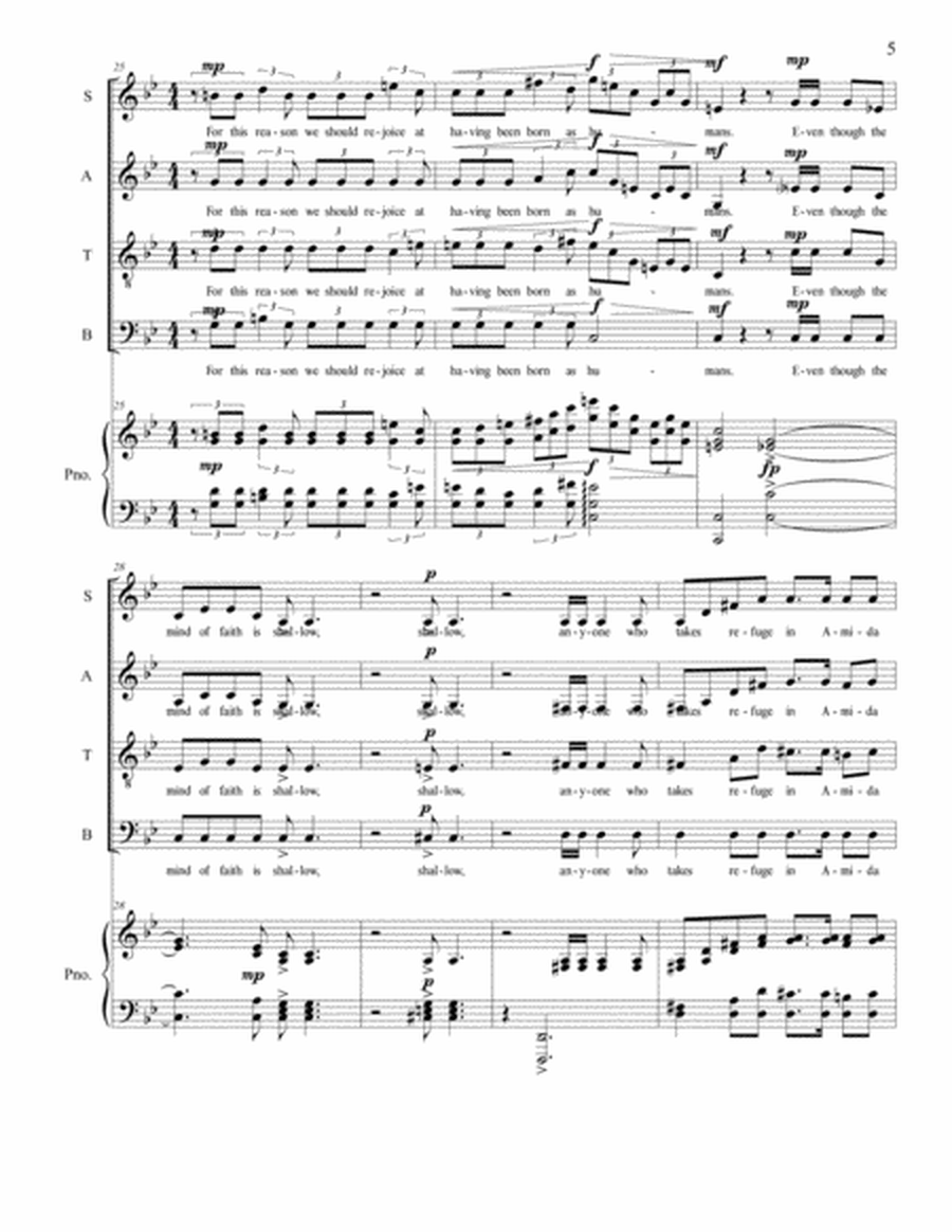 Dharma Words at Yokawa for Chorus SATB with Piano Accompaniment image number null