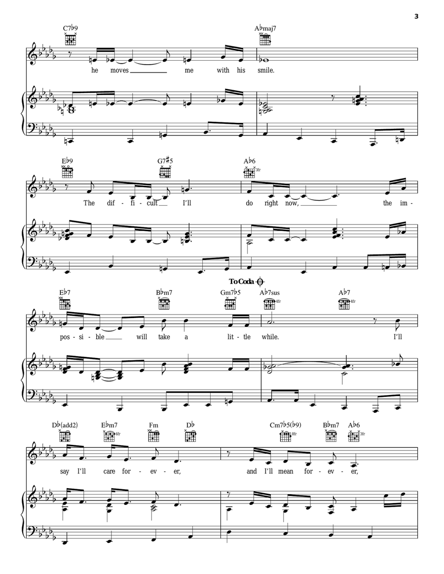 Crazy She Calls Me Piano, Vocal, Guitar scores gallery preview page 3