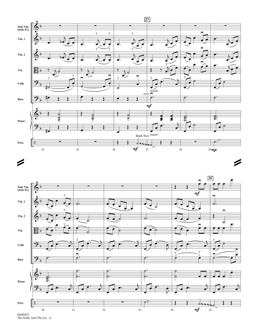 The Holly And The Ivy - Conductor Score (Full Score) Orchestra scores gallery preview page 4