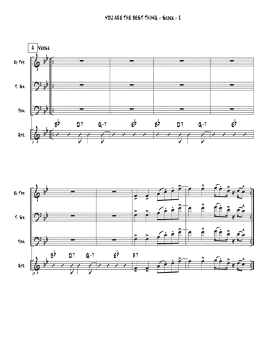 You Are The Best Thing You Are The Best Thing Tenor Saxophone scores gallery preview page 2