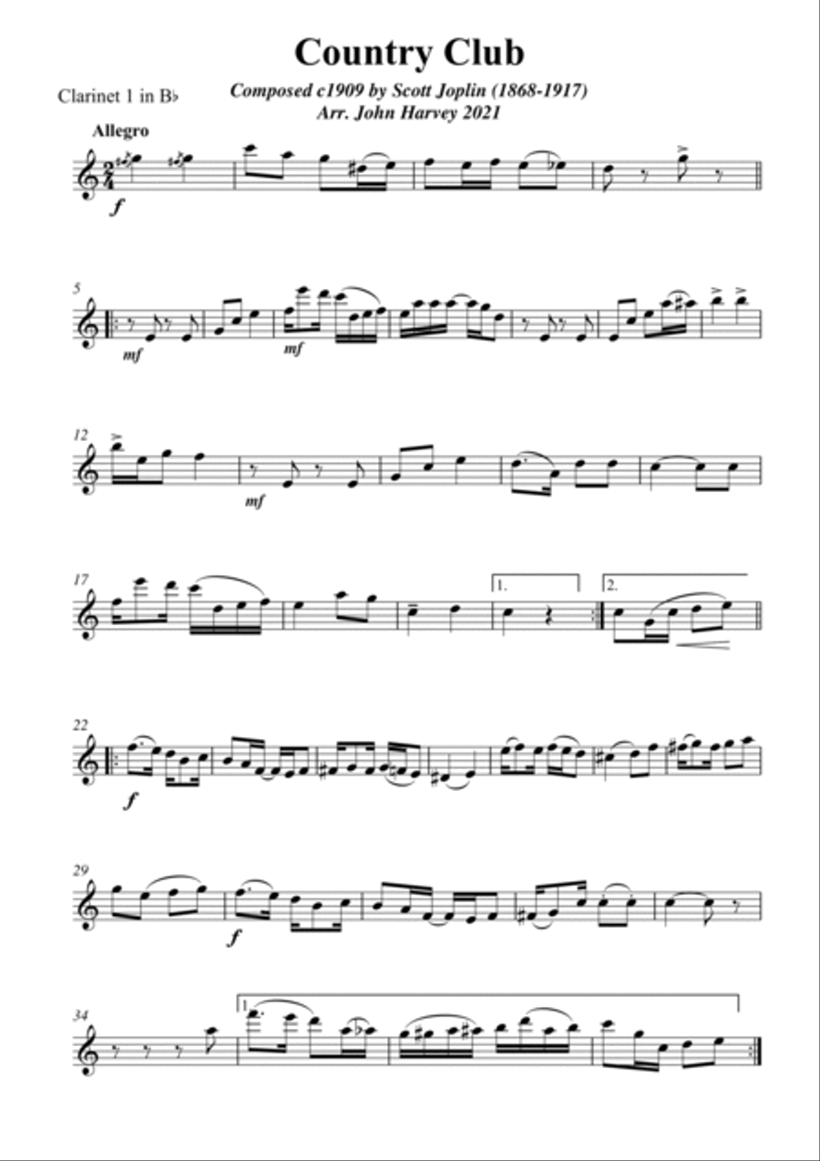 Country Club Rag Woodwind Quartet scores gallery preview page 5
