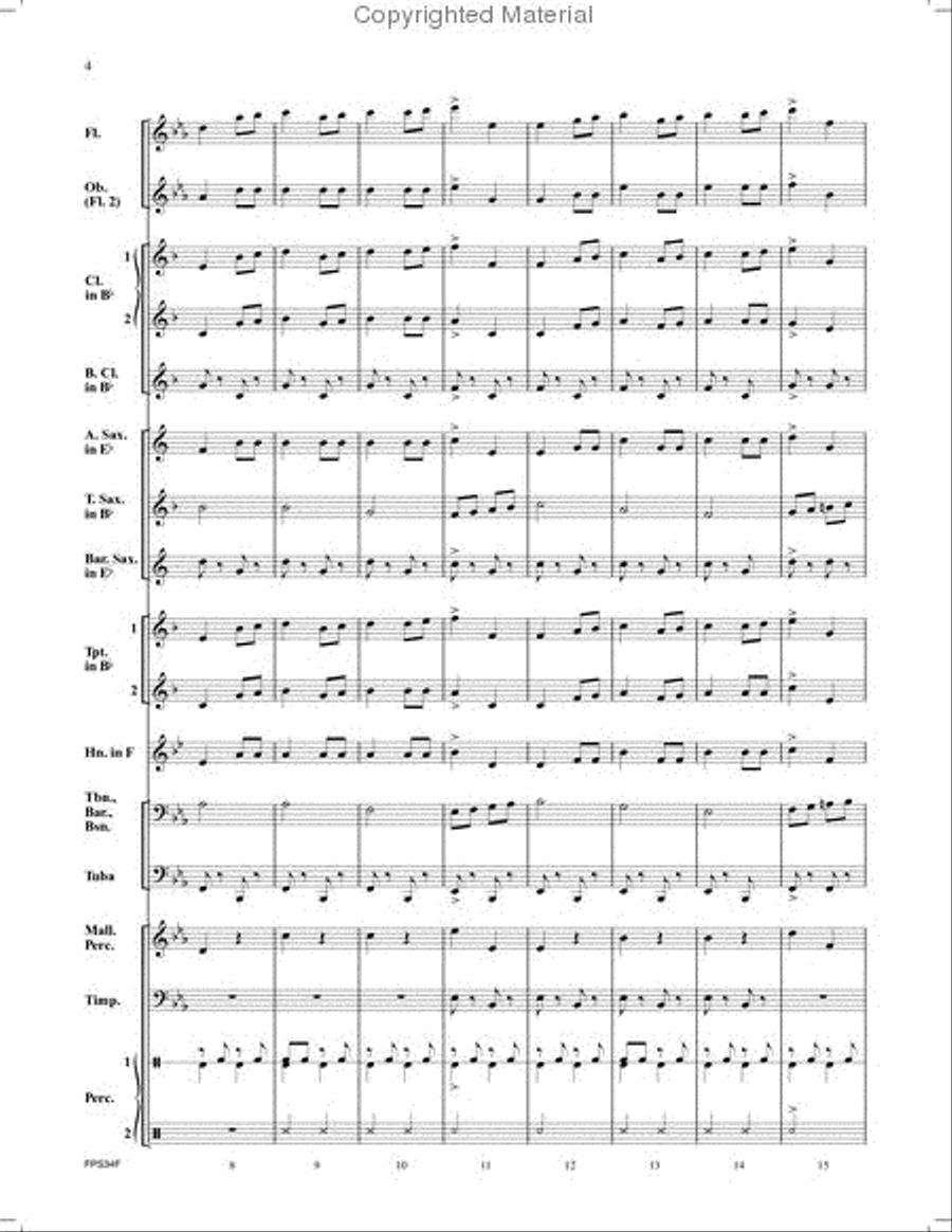 Courage (March) Courage (March) Concert Band scores gallery preview page 3