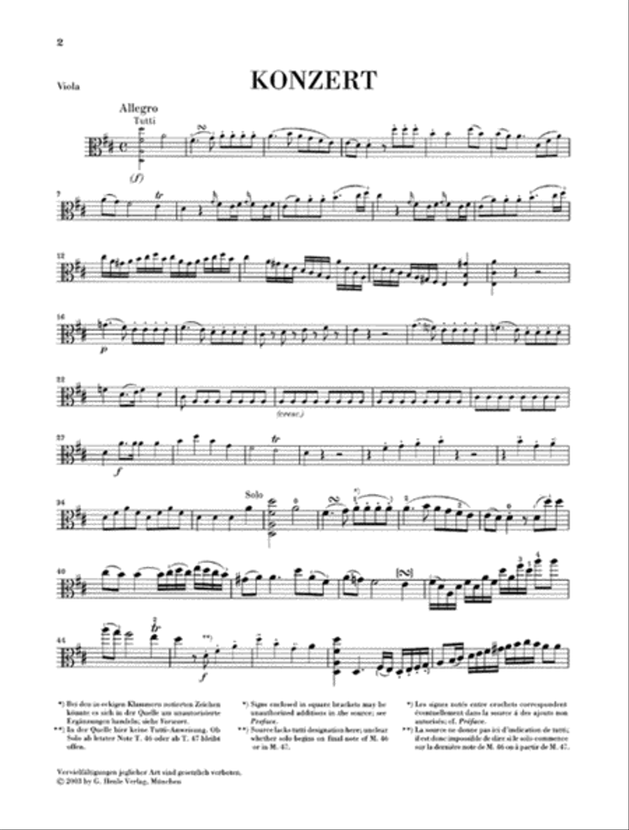 Viola Concerto D Major Piano Accompaniment scores gallery preview page 5