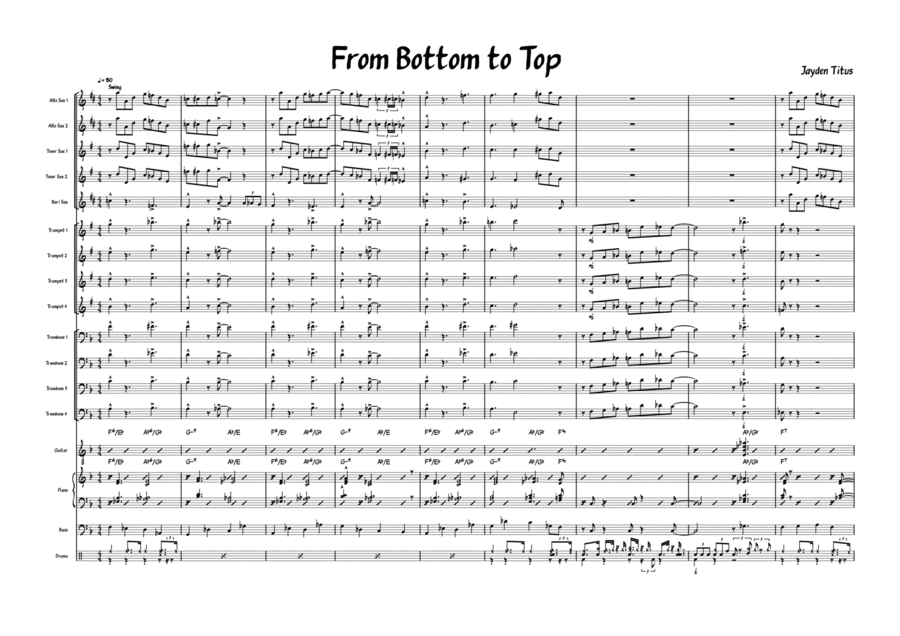 From Bottom to Top Jazz Ensemble scores gallery preview page 1