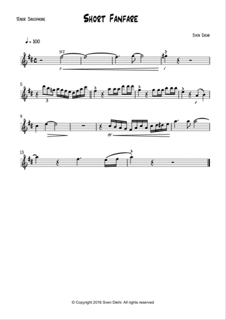 Short Fanfare Short Fanfare Small Ensemble scores gallery preview page 4