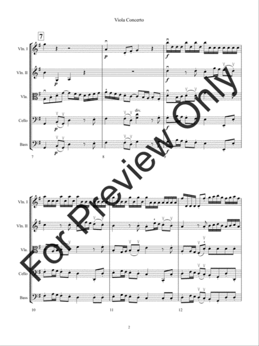 Viola Concerto String Orchestra scores gallery preview page 5