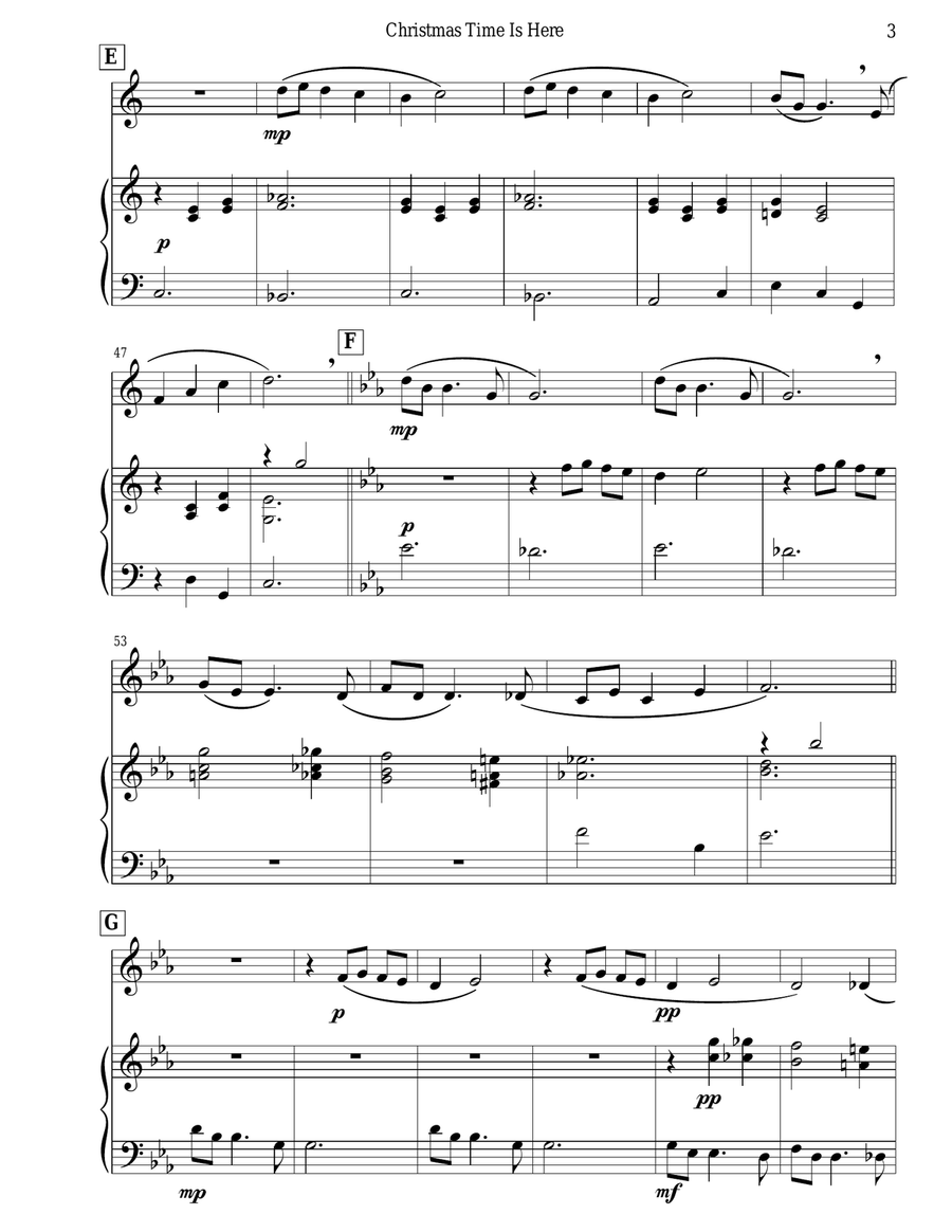 Christmas Time Is Here Christmas Time Is Here B-Flat Trumpet scores gallery preview page 5