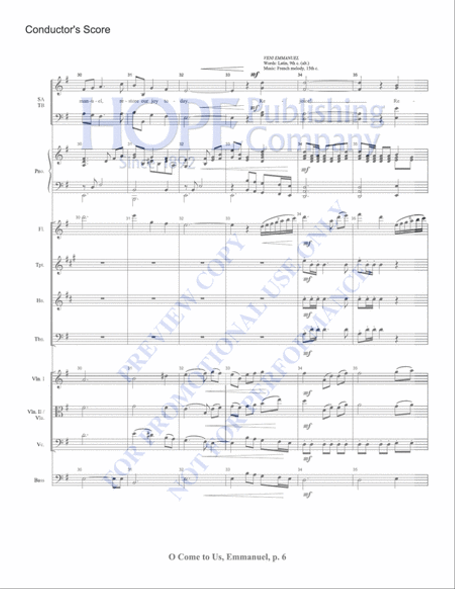 O Come to Us, Emmanuel O Come to Us, Emmanuel Choir scores gallery preview page 6