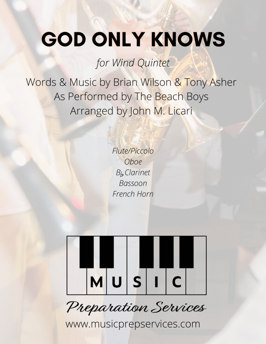 God Only Knows Woodwind Quintet scores gallery preview page 1