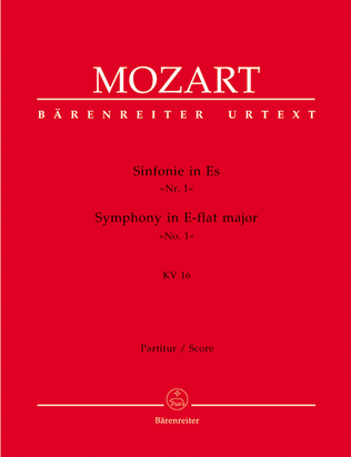 Book cover for Symphony, No. 1 E flat major, KV 16