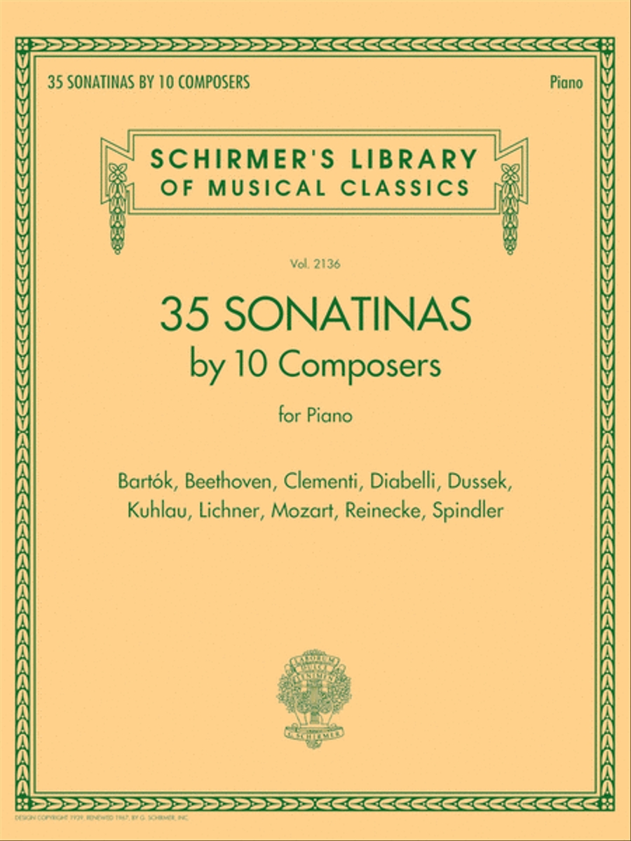35 Sonatinas by 10 Composers for Piano Piano Solo scores gallery preview page 1